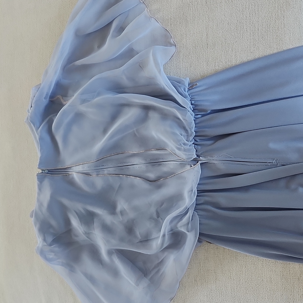 Vintage Sears Sheer Cape Overlay Cocktail Dress with Pearl Detail Size M - Picture 8 of 8